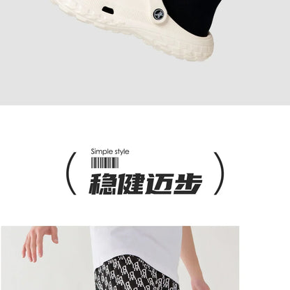 2026 Summer Hollow Out Closed Toe Non-slip Sandals Soft Bottom Sandals Men Lightweight Thick-soled Garden Shoes
