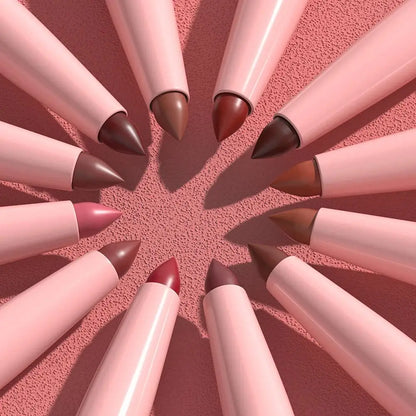 6Pcs Velvet Matte Lip Liner Pencil Set High Pigment Smooth Silky Texture Easy to Color & Define Lip Contours Daily Lip Makeup