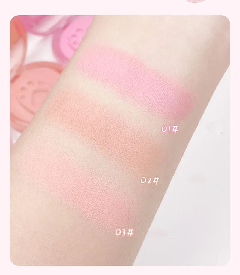 Cat Paw Cream Blush With Thumb Powder Puff Natural Matte Brighten Purple Apricot Rubores Cute Blusher Rouge Korean Dupes Makeup