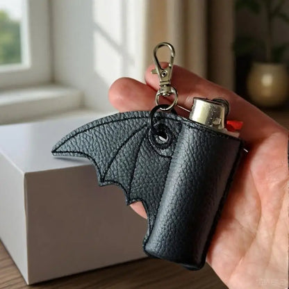 R2LE Gothic Bat Design Keychain Attachment Smooth Surfaces Protective Sleeve Keyring For Everyday Use
