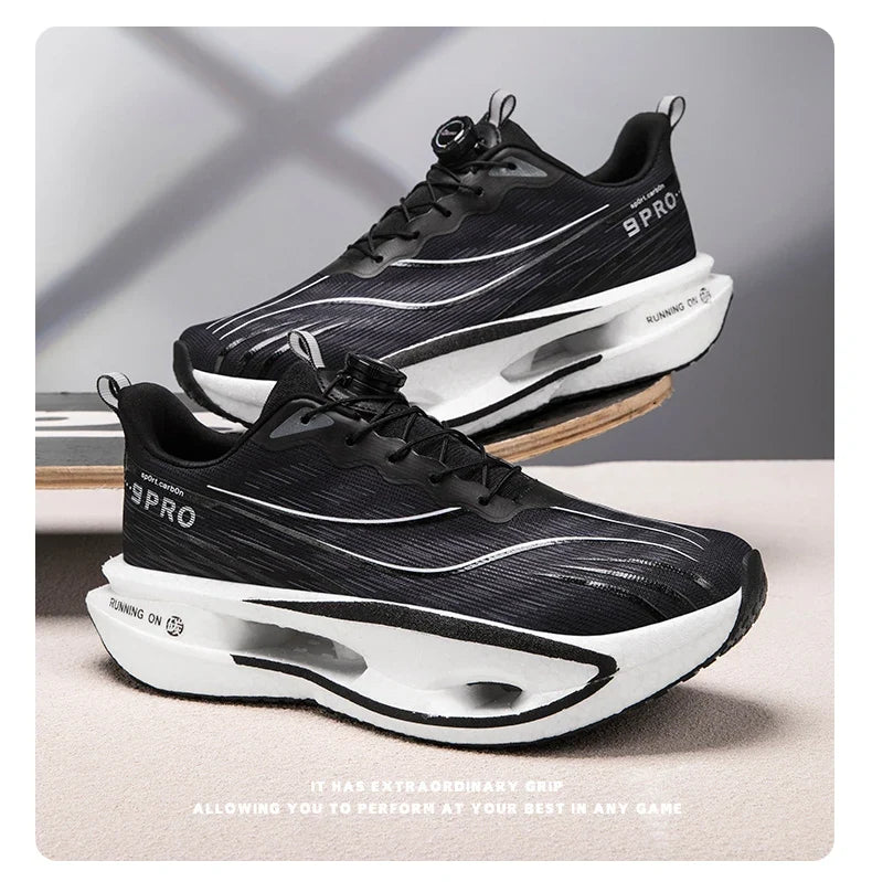 2026 Running Shoes Carbon Board Marathon Men Sports Breathable Lightweight Women's Comfortable Athletic Nonskid Casual Sneakers