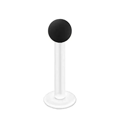 WKOUD 16G Stainless Steel Lip Labret Piercing Crystal Ball Monroe Lip Stud Helix Tragus Conch Piercing Cartilage Earrings Black