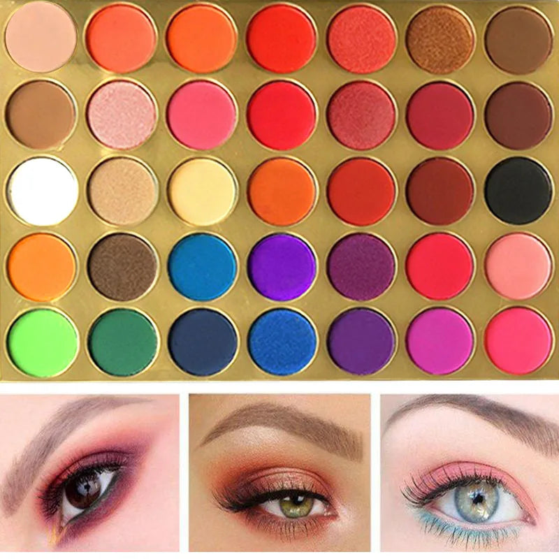 35 Color Eyeshadow Tray Daily Makeup Matte Lasting Nightclub Eyeshadow Pearl Fine Shimmer Waterproof Is Not Easy To Faint