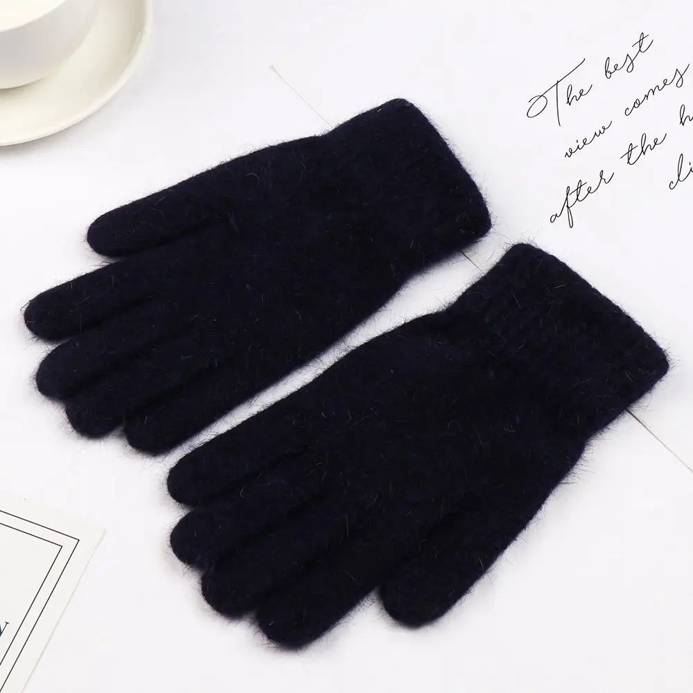Fashion Elastic Outdoor Warm Thick Winter Gloves Mittens Full Finger Gloves