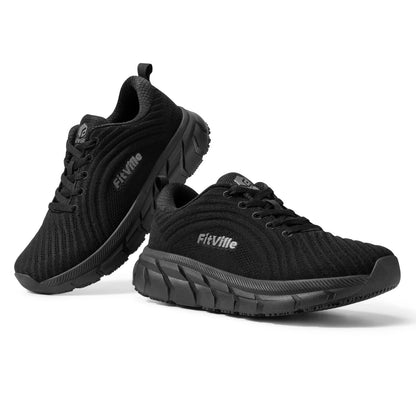 FitVille Wide Toe Box Shoes for Men Cushioned Well Extra Wide Width Shoes Non Slip Wide Lightweight Breathable Running Shoes