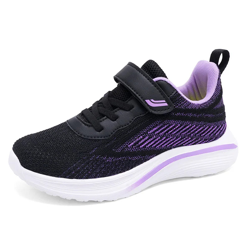 Knit Girls Tenis Sneaker Children Shoes 4-12 Years Lightweight Soft Platform Kids Casual Shoes Sports Sneaker for Girls