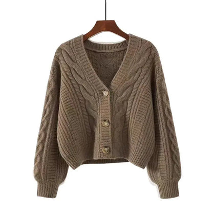 Autumn Winter Fashion Cardigan Sweater Women Knitted Coats Female Solid Long Sleeve Casual Knit Jacket Cardigans Tops Knitwear