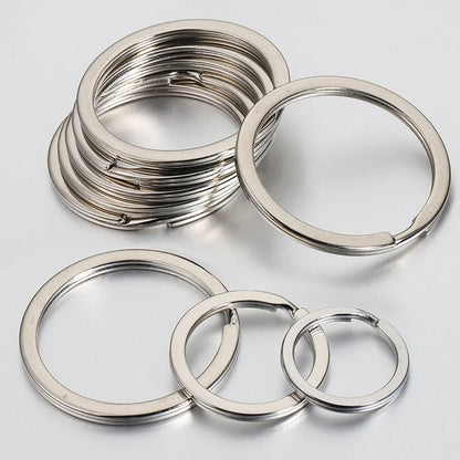20pcs Metal Split Jump Rings Metal Hooks for DIY Keychain Pendant Making Accessory