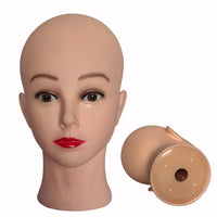 Professional Makeup Doll Head Bald Manikin Model For Making Wigs Styling Caps Hairdressing Hat Headwear Display Stand