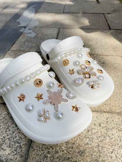 26pcs Hole Shoes Accessories, Including Detachable Star, Flower, Bear Design Shoe Charms, Suitable For Sandals & Beach Shoes & H