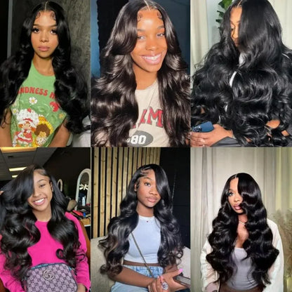 13x6 Body Wave Lace frontal Wig  Human Hair Pre Plucked Glueless 13X4 Brazilian Body Wave HD Transparent Lace Wigs For Women