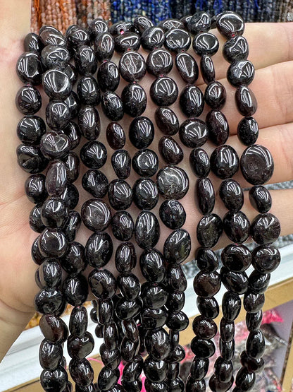 Natural Crystal Garnet Conformal Stone Irregular Faceted Loose For Jewelry Making DIY Necklace Bracelet 15''6-8mm 8-10mm