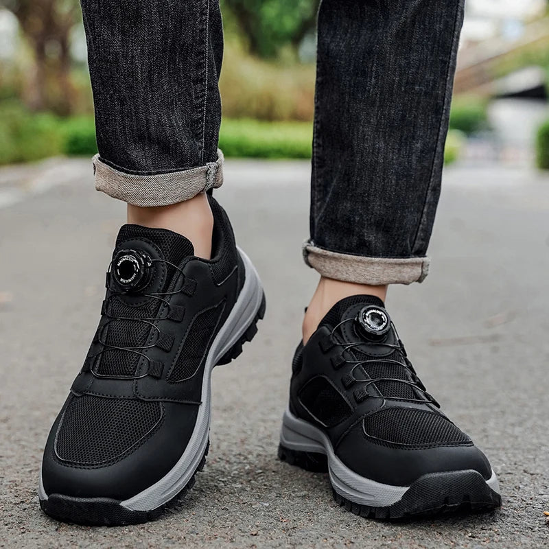 Men'S Spring And Autumn Sports Shoes Rotating Buckle Comfortable And Non Slip Hiking Sports Shoes Plus Size Men'S Shoes 39-48