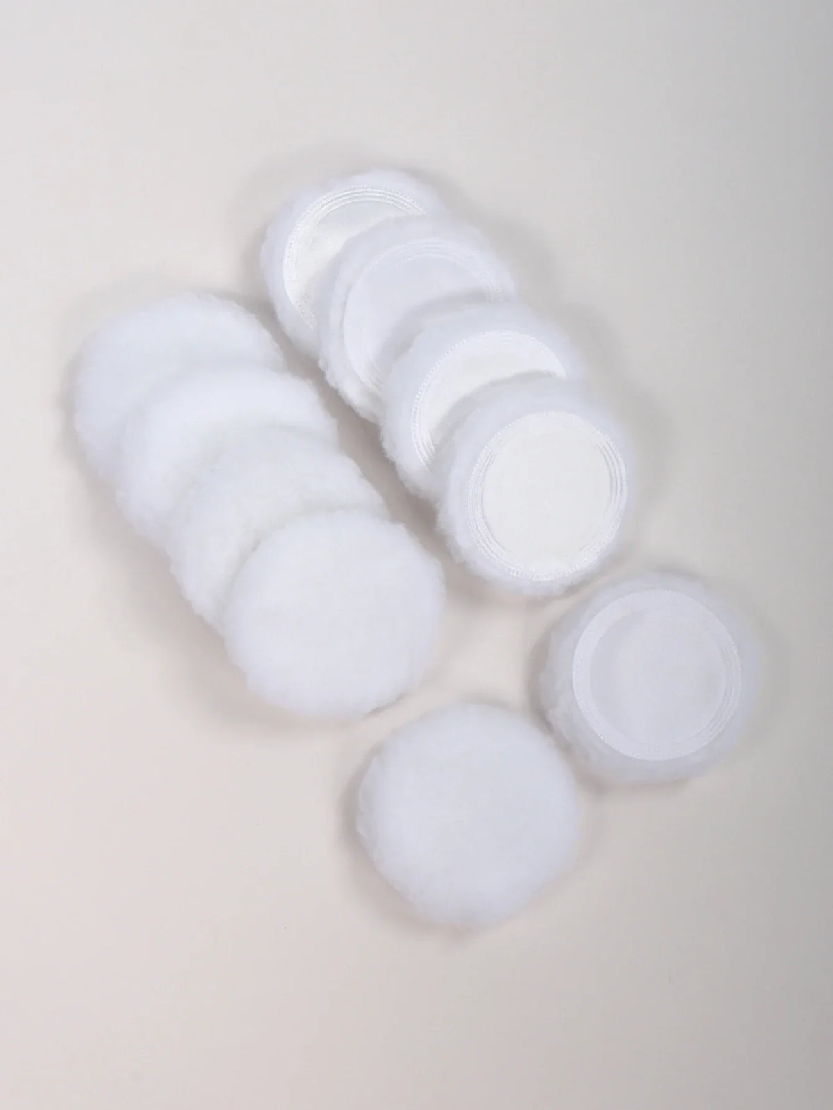 2-5-10-20Pcs Portable and Practical High-Grade White Round Powder Puff for Base and Fixing Makeup