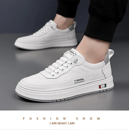 New Large Size 38-48 Leather Men's Sneakers Fashion Casual Men's Platform Sneakers Spring Autumn Designer Board Shoes Man