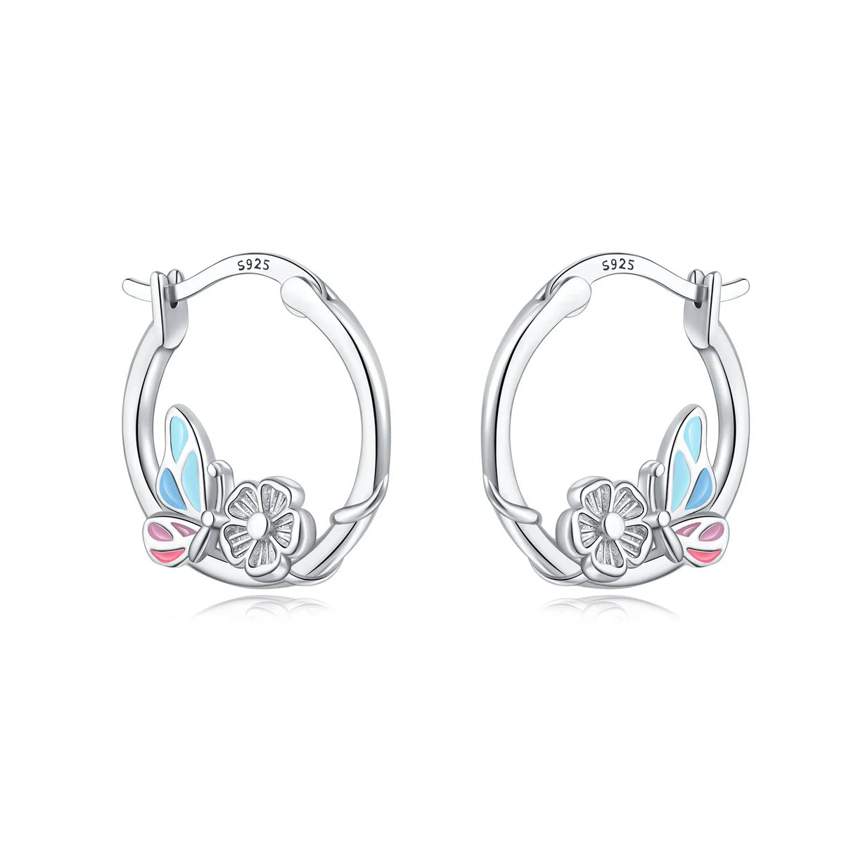 925 Sterling Silver Cute Lazy Cat Animal Pet Earrings Jewelry Hoop Earrings For Women Jewelry Birthday Party Fine Gifts
