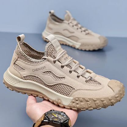 Oulylan Men's Summer Breathable Hollow Mesh Wading Shoes 2026 Outdoor Hiking Climbing Non-Slip Sport Sneakers Size 39-44