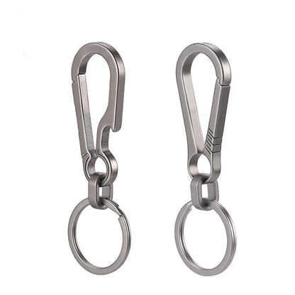1PC Titanium Alloy Keychain Tiranium Buckle Key Ring Car Accessor Waist Hanging Chain Ring Buckles Opener EDC Outdoor Tool