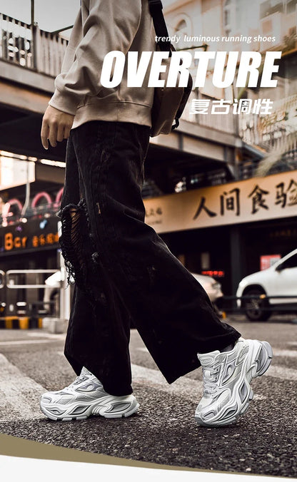 Men's Breathable Casual Sneakers Luxury Trainer Fashion Loafers Running Shoes - Comfortable Race Shoes for Male