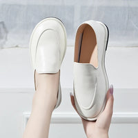 AIYUQI Loafers Women 2026 New Spring Round Toe One Foot Slip-on Shoes Women Genuine Leather Soft Flats Shoes Women