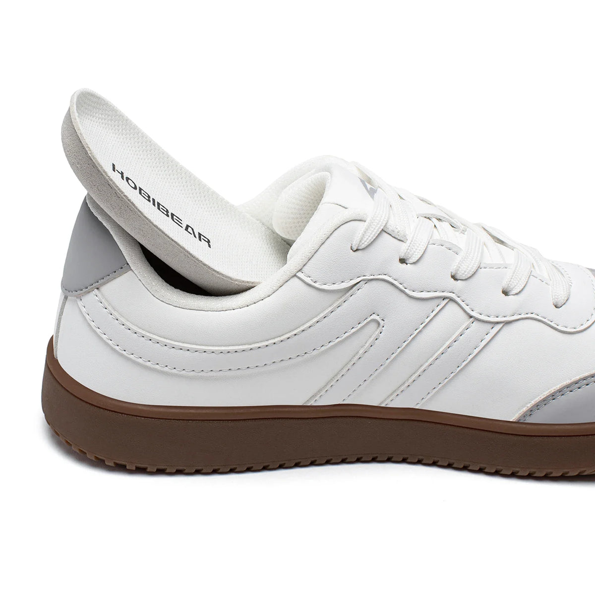 HOBIBEAR Unisex Wide Toe Shoes Artificial Leather Sneakers Casual Lace Up Retro Fashion Shoes for Women Men