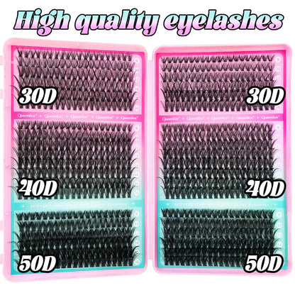 800pcs Cluster False Eyelash, Soft and Durable Design, Suitable for Daily Use, Natural, Everyday, and Voluminous Makeup Effect