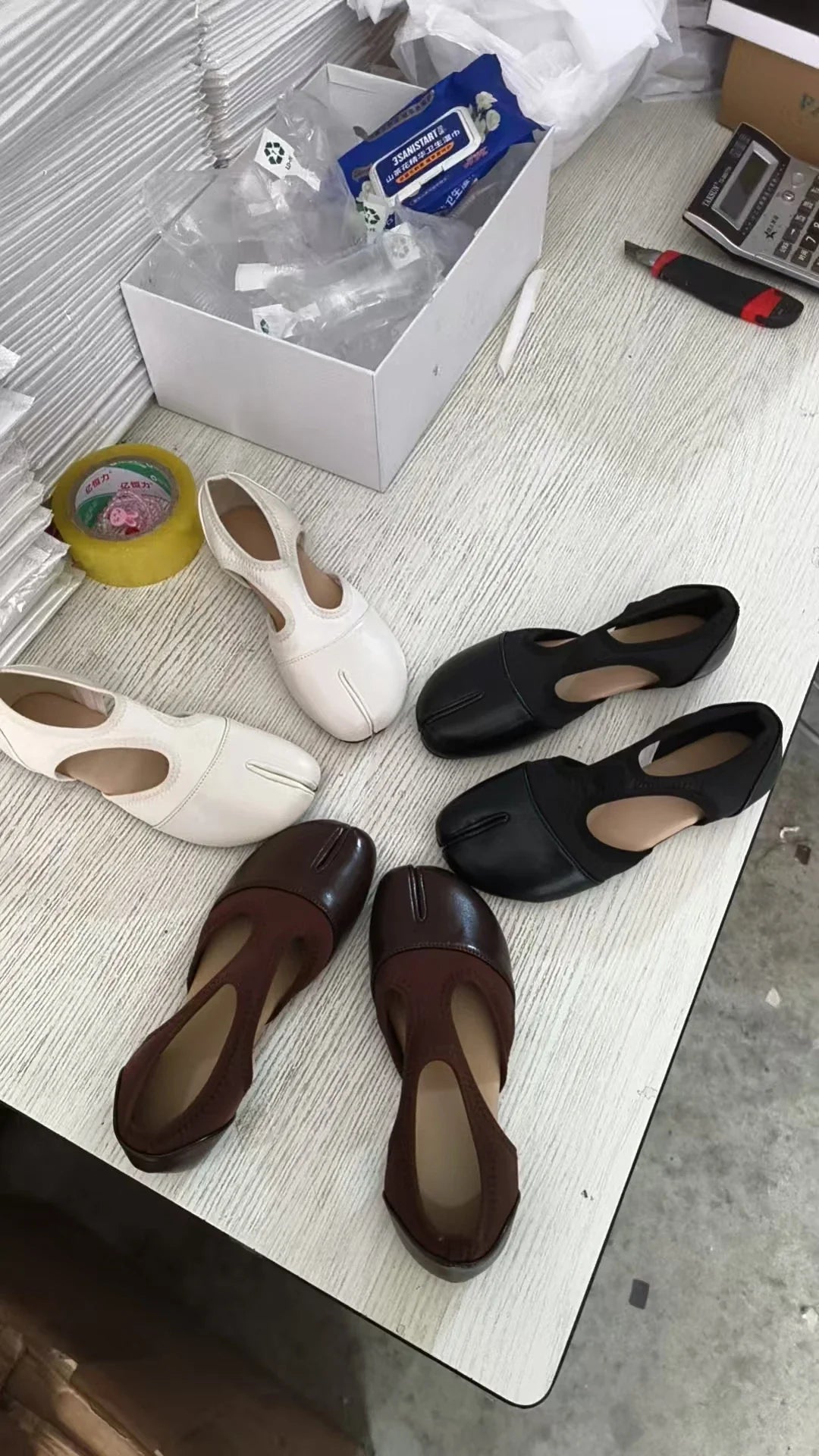 Women Brand Mary Janes Shoes Summer Split Toe Tabi Walking Sneakers Casual Splicing Loafers Designer Ballet Flats Shoes балет