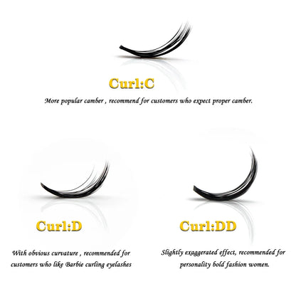 Kimcci 60knots/Case Natural False Eyelash Extension Makeup 30P Mink Individual Faux Eye Lashes Professional Fake Grafting Cilias