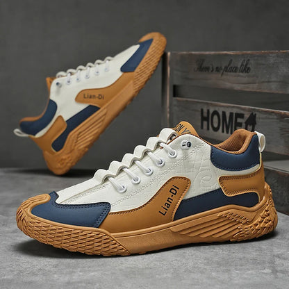 Spring and Autumn Fashion Elastic Band Sneakers for Men, Versatile Trendy Casual Shoes, Student Running Shoes, Soft-Soled Lightweight Men's Shoes