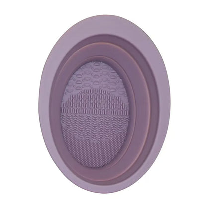 Silicone Makeup Brush Cleaner Folding Powder Puff Cleaning Bowl Eyeshadow Brushes Washing Soft Mat Beauty Tools Scrubber Box