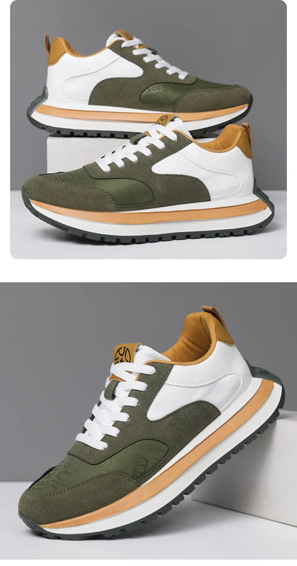 Men Shoes 2025 Spring Autumn New Fashion Comfortable Height Increase Casual Running Shoes Breathable Non Slip Platform Sneakers