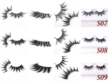 Yiernuo 1/5 Pairs Cosplay Anime Eyelashes Manga Lashes Dramatic Fairy Clusters Lashes Wet Look Lashes