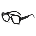 Hiking Women Fashion Polygonal Double Bridge Anti Light Glasses Luxury Minimalist Leopard Pattern Design Eyeglasses UV400
