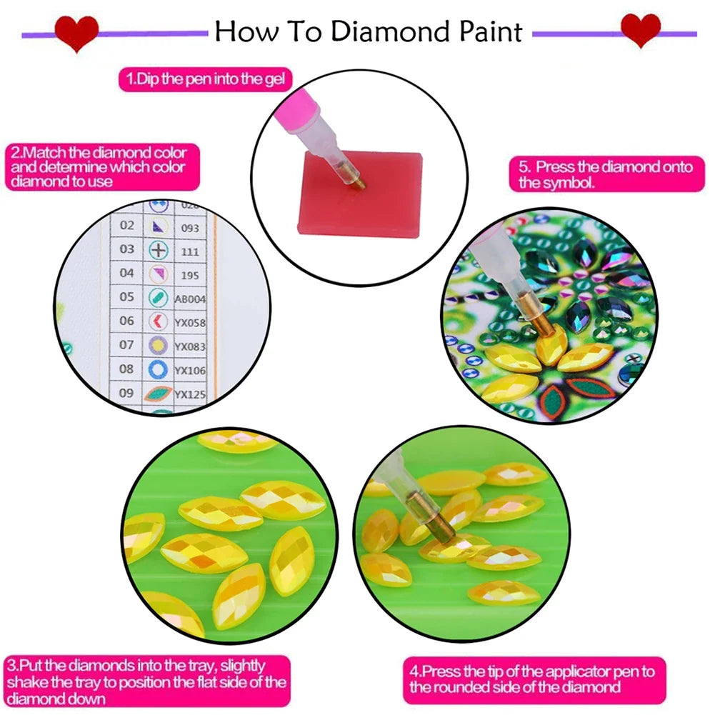 5D DIY Partial Special Shaped Drill Diamond Painting Kit Animal Decoration