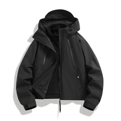 CHRLCK Women Waterproof Hiking 3IN1 Jackets Winter Warm Windproof Windbreakers Women Camping Trekking Thin Jacket Woman
