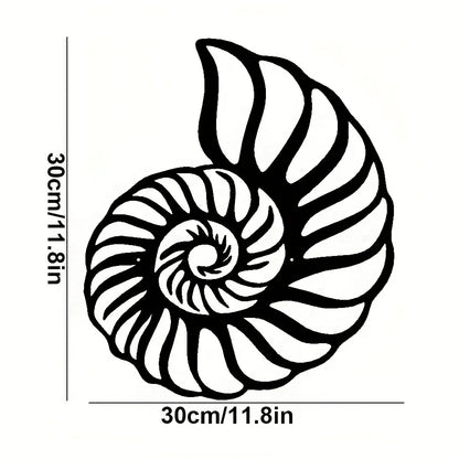 1pc Nautilus Shell Coastal Beach Metal Wall Art, Metal Wall Art Interior Decoration, Home Wall Hangings