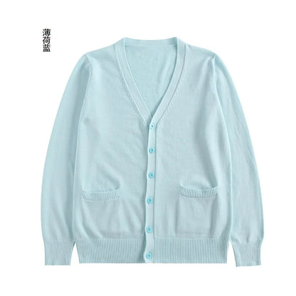 New Sweater Solid Candy Women Knit Top Fashion Female Cardigan Thin Spring Autumn Long Sleeve Adult Jacket Clothes Slim XS-2XL