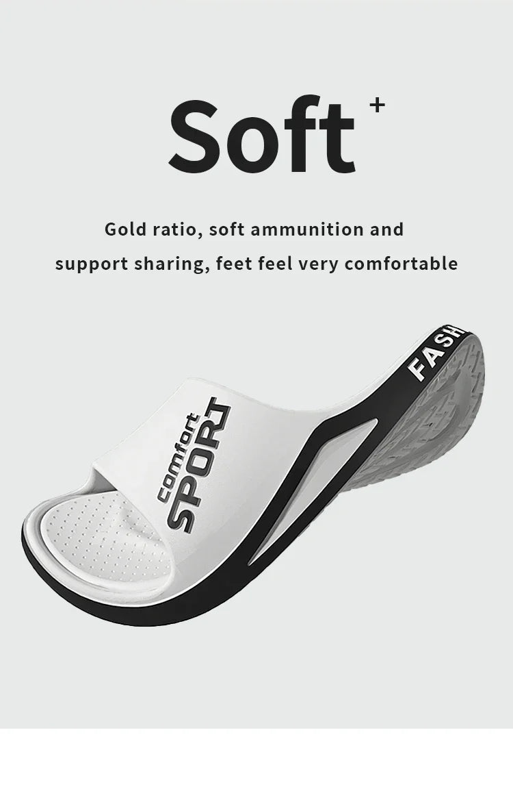 Fashion Men's Sandals Summer EVA Comfortable Anti-Slip Soft Soles House Slippers for Indoor Outdoor Wear Breathable Shower Slide