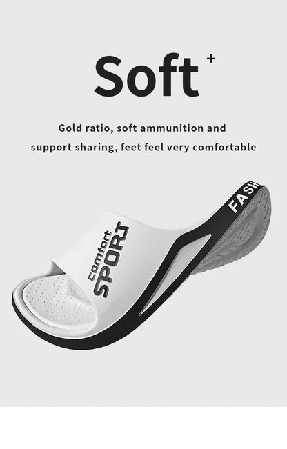 Fashion Men's Sandals Summer EVA Comfortable Anti-Slip Soft Soles House Slippers for Indoor Outdoor Wear Breathable Shower Slide