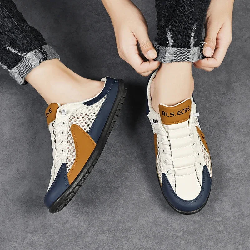 Men's Fashion Soft-soled Half Slippers Summer Men Trendy Bottom Casual Shoes Soft Sole Sneakers Zapatos De Hombre Plus Size 48