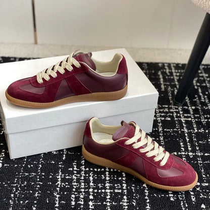 AIYUQI Women's Sneakers 2026 New Genuine Leather Ladies Moral Training Shoes Casual Spring Flat Shoes Women