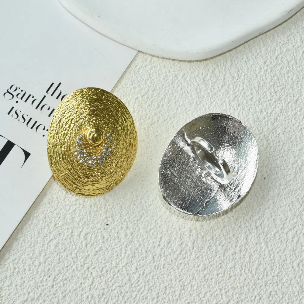 Baroque Style Metal Alloy Plated Oval Shaped Dangle Earrings For Women  Jewelry Fashion Show Statement Earrings Accessories