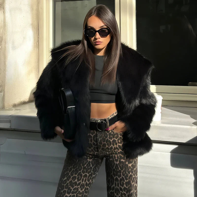 MUJER Faux Fur Hairy Coat Woman Warm Winter Fluffy Coat Women New Plush Jackets for Women Outerwears Luxury Women's Teddy Coats