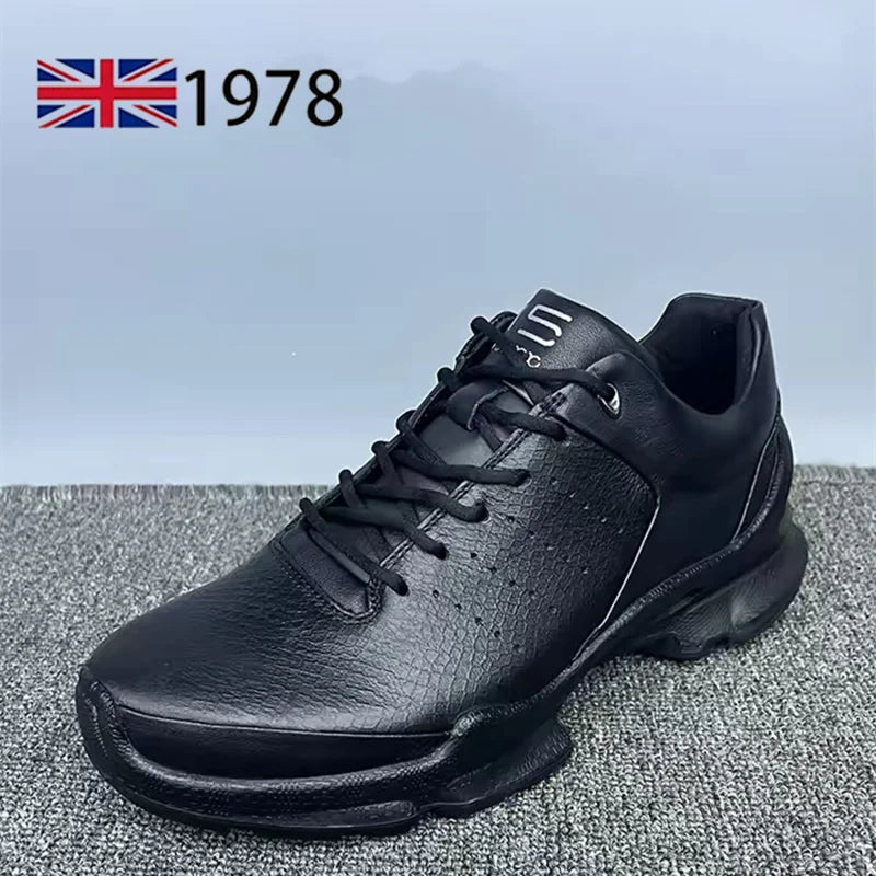New Mens Casual Shoes Quality Genuine Leather Shoes For Men Lace-up Breathable Fashion Flats Male Black Shoes