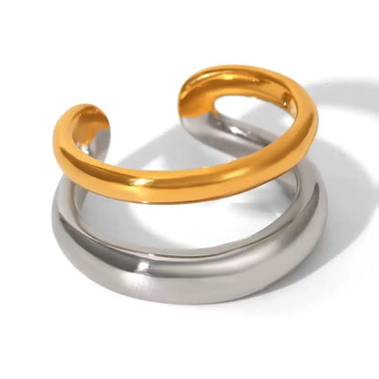 High End Waterproof Hollow Stainless Steel Finger Ring Trendy for Women Personalize Jewelry Wholesale