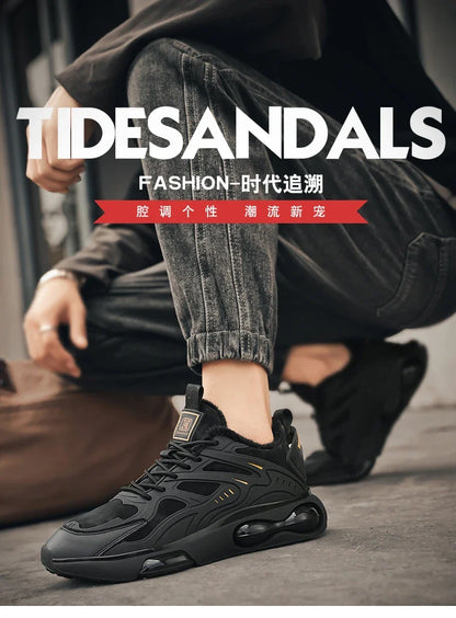 Couples casual sports shoes autumn winter warm plush cotton shoes Men Women fashion outdoor soft sole light racing running shoes
