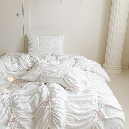 Bonenjoy Bedding Set Simple Style Bedclothes Skin-friendly Bedsheet Set Single/Queen/King Size Bed Linen Set juegos de sábanas