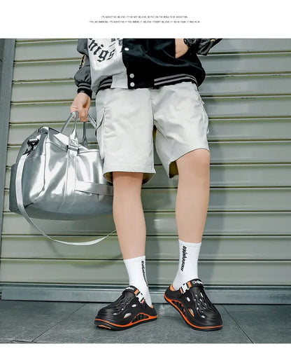 2026 New Men's Holes oes Summer Thi Bot Anti-Slip Driving Beach Slippers Spor Casual EVA Injection Moulding Footwear