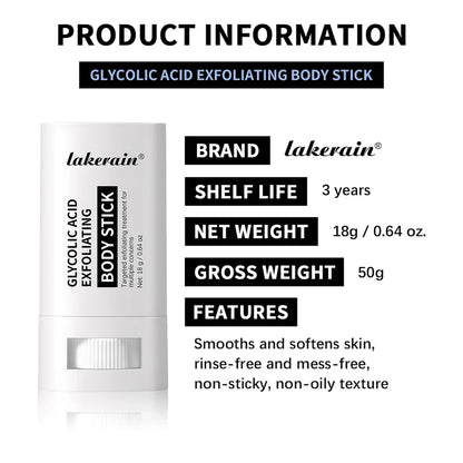 Glycolic Acid Exfoliating Body Stick Multiple Concerns Delivers Deep Effective Exfoliation Nourishing Moisture Deep Hydration