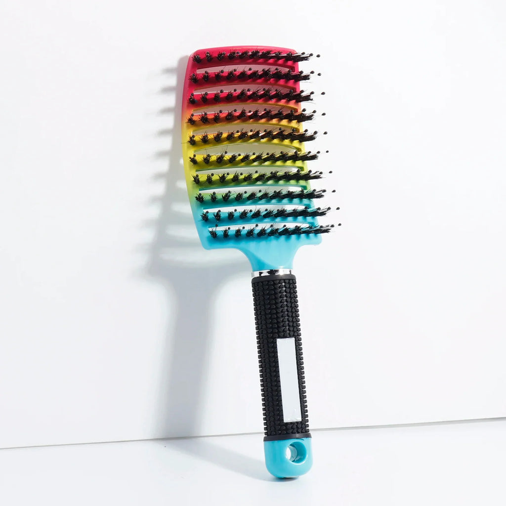 Detangling Hair Brush Bristle&Nylon Women Wet Massage Comb Curly Hairdressing Salon Styling Tools Special for real hair wigs
